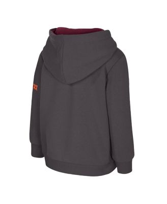 Toddler Charcoal Virginia Tech Hokies Big Logo Volume Fleece Pullover Hoodie