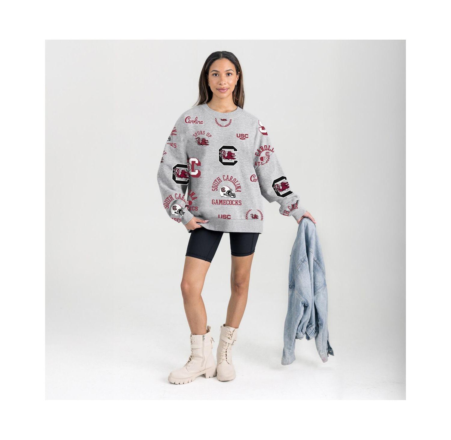 Women's Gray South Carolina Gamecocks Always on Repeat Fleece Sweatshirt