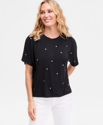 I.N.C. International Concepts - Women's Embellished Crewneck Tee