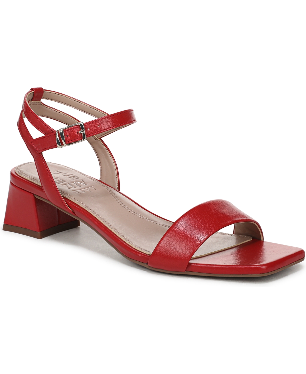 Naturalizer Women's Hana Square Toe Strappy Sandals In Red