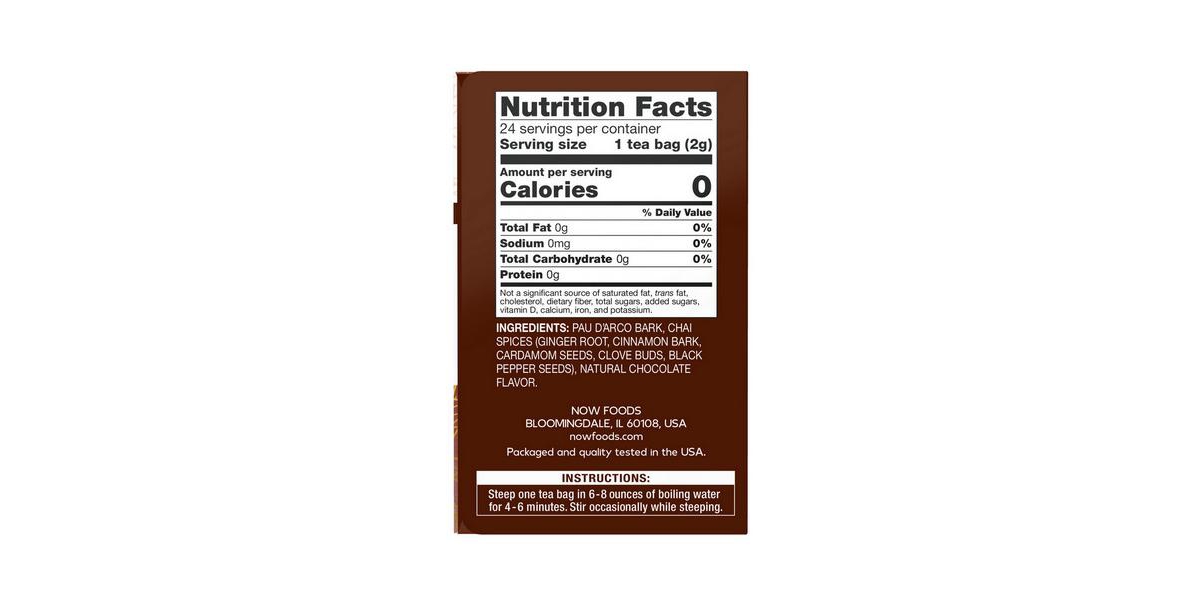 Now Foods Pau D Arco Tea, 24 bags