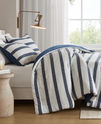 Merritt Yarn-Dyed Striped 3-Pc. Comforter Set, King/California King