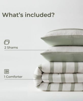 Merritt Yarn-Dyed Striped 3-Pc. Comforter Set, Full/Queen