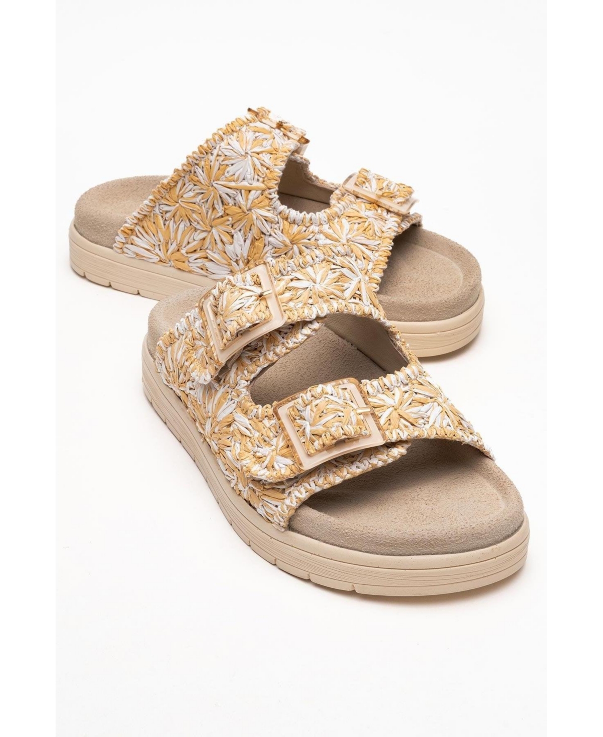 Forever & Always Shoes Milana Leather Double Strap Sandal (Women)