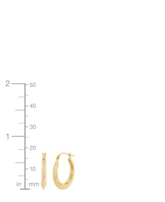 Polished Round Back to Back Hoop Earrings in 10K Yellow Gold