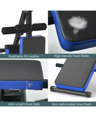 Adjustable Sit Up Bench with LCD Monitor for Home Fitness Workouts