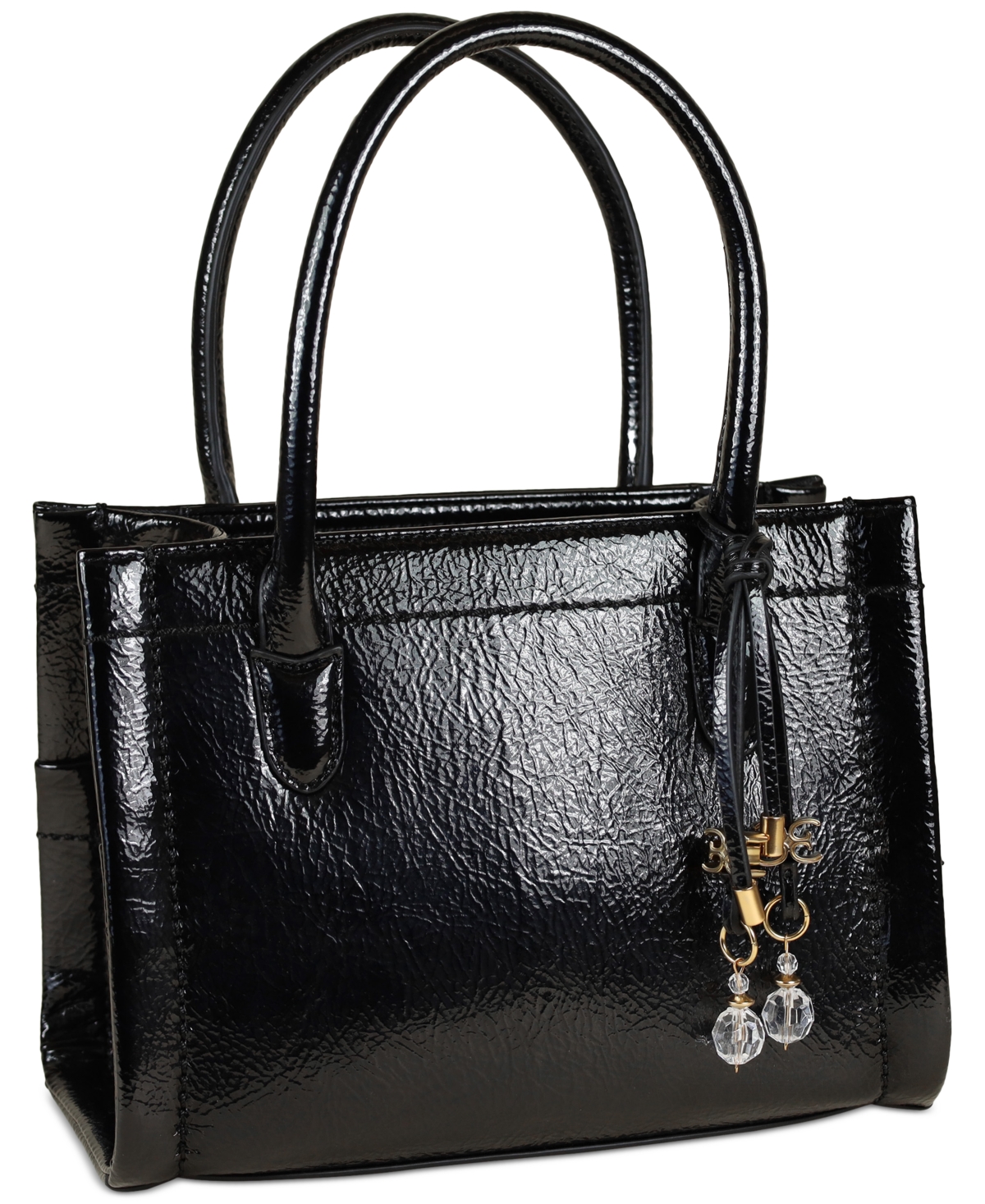 Sam Edelman Holiday Bottom Embossed Small Satchel Bag In Black