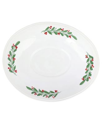Aria Holiday Shallow Oval Bowl