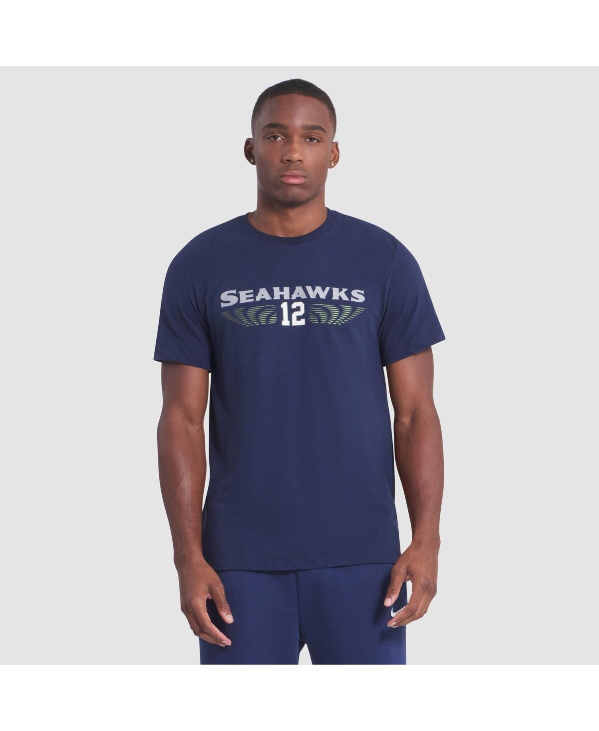 Nike Men's College Navy Seattle Seahawks 2025 Rivalries Collection Slub Dri-fit T-shirt In Blue