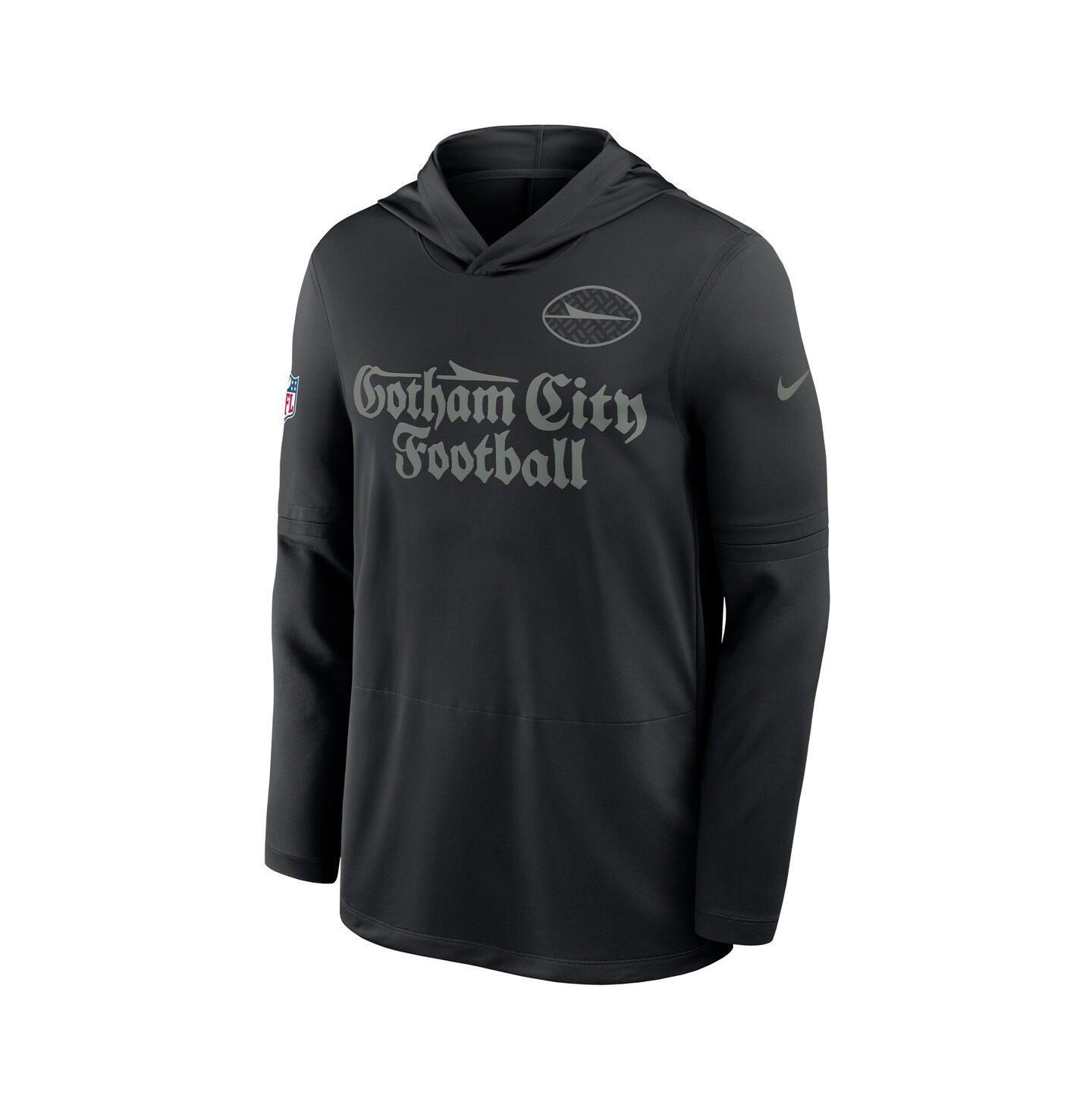 Мужское худи Nike Black New York Jets 2025 Rivalries Collection Sideline Dri-FIT Long Sleeve T-Shirt — фото 2