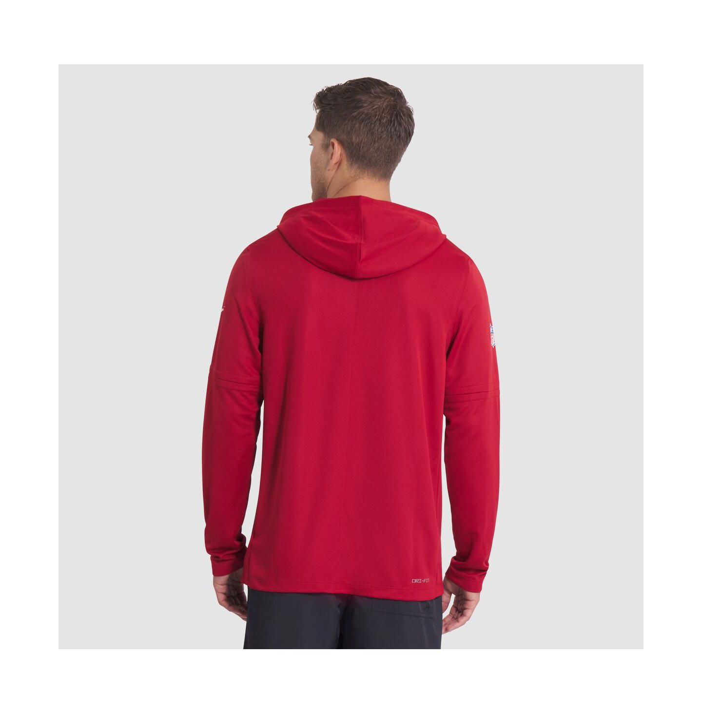 Мужское худи Nike Red Arizona Cardinals 2025 Rivalries Collection Sideline Dri-FIT Long Sleeve T-Shirt — фото 2