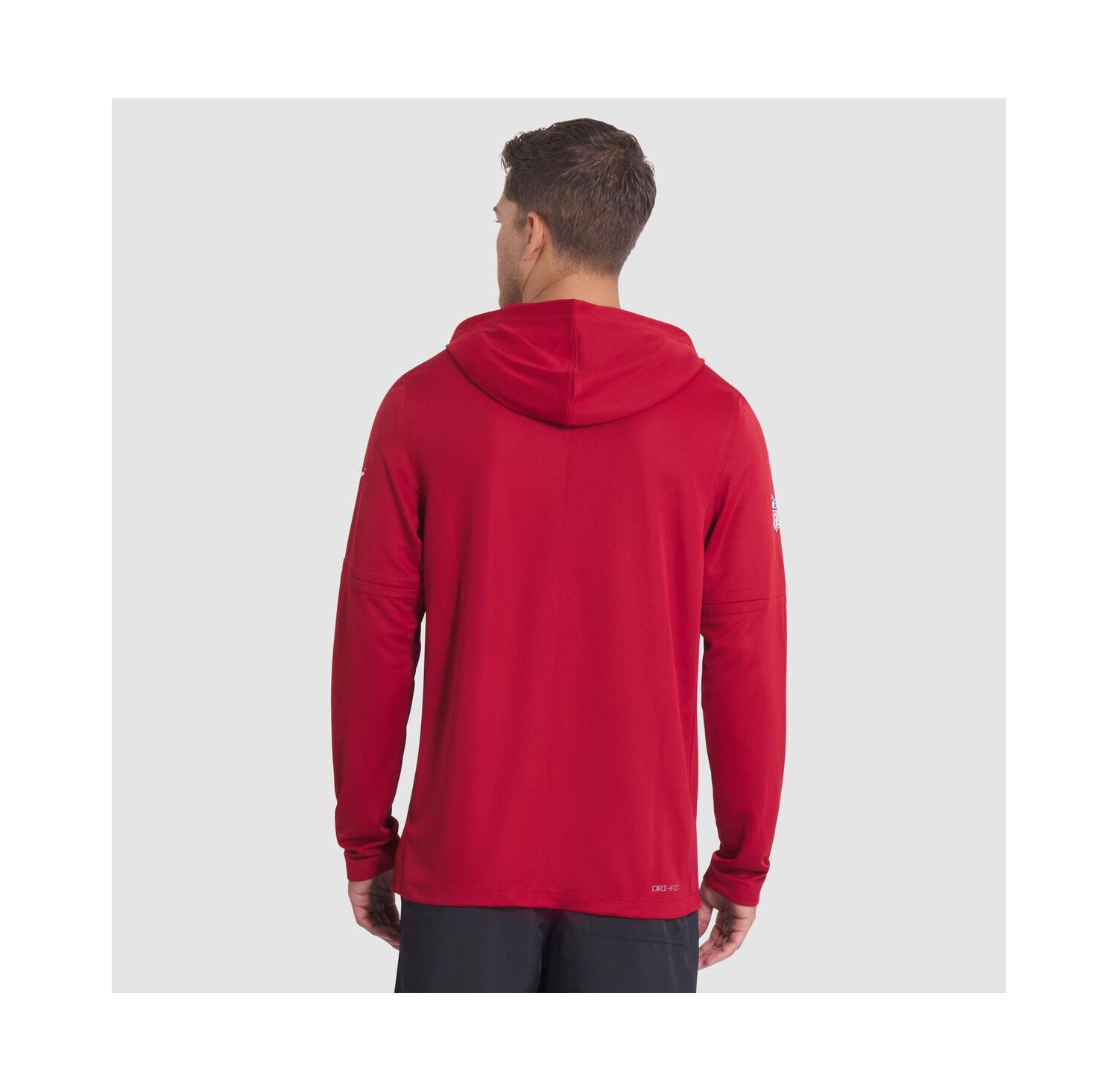 Men's Red Arizona Cardinals 2025 Rivalries Collection Sideline Dri-FIT Long Sleeve Hoodie T-Shirt