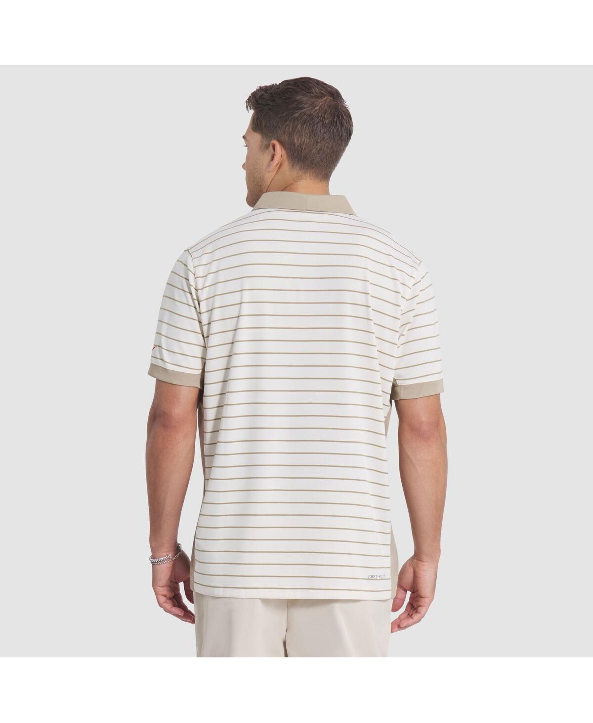 Nike Men's Natural Arizona Cardinals 2025 Rivalries Collection Sideline Victory Striped Dri-fit Polo Shir In Neutral