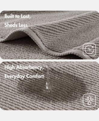 Diagonal Ribbed Cotton 6-Pc. Towel Set