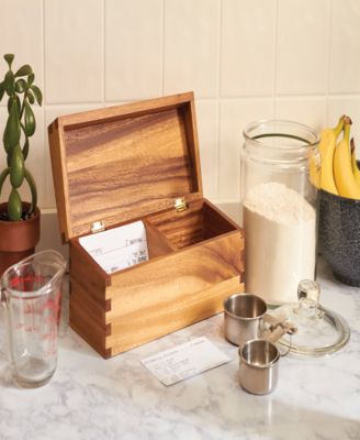 Acacia 11.5" Recipe Box