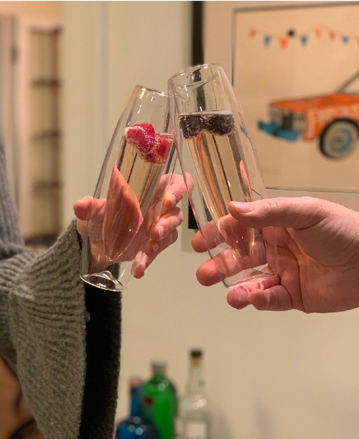 Outset 5.5 Oz. Champagne Glasses, Set Of 2 In Transparent