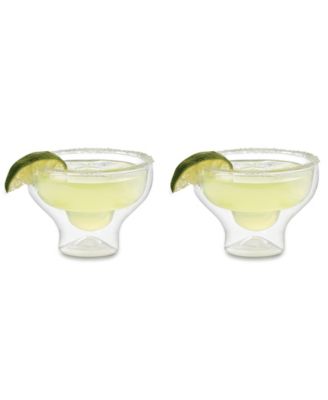 Hand-Blown Stemless Margarita Glasses, Set of 2