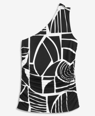 Women's Printed One-Shoulder Top, Macy's Exclusive