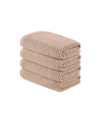 Diagonal Ribbed Cotton 4-Pc. Hand Towel Set