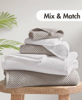 Diagonal Ribbed Cotton 4-Pc. Hand Towel Set