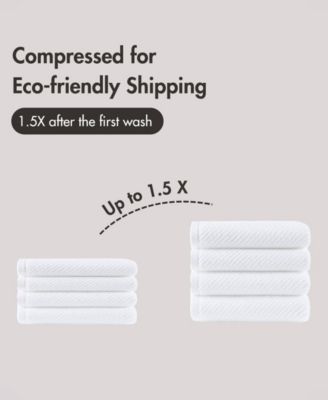 Diagonal Ribbed Cotton 4-Pc. Hand Towel Set