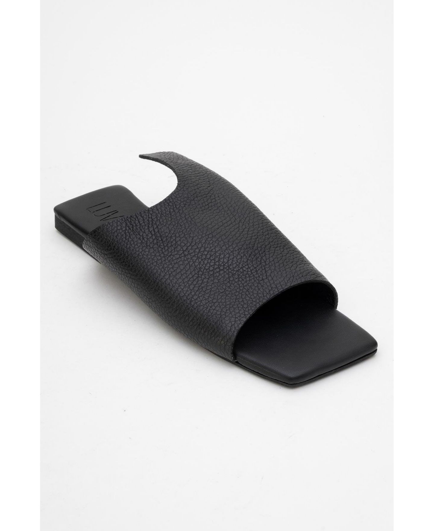 Женские сандалии Forever & Always Shoes Orianna Leather Slide (Women), цвет: Чёрный кожаный — фото 1