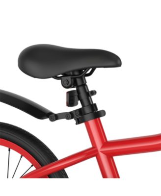 18 Inch Kids Bike with Removable Training Wheels and Adjustable Seat, Red