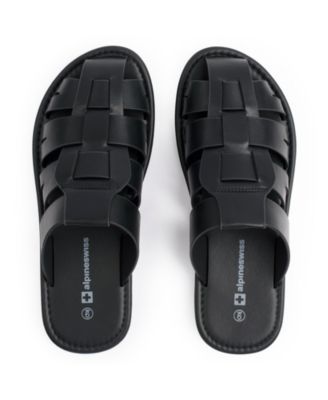 Men's Marlin Fisherman Slide Sandals Faux Leather Dressy Sandals