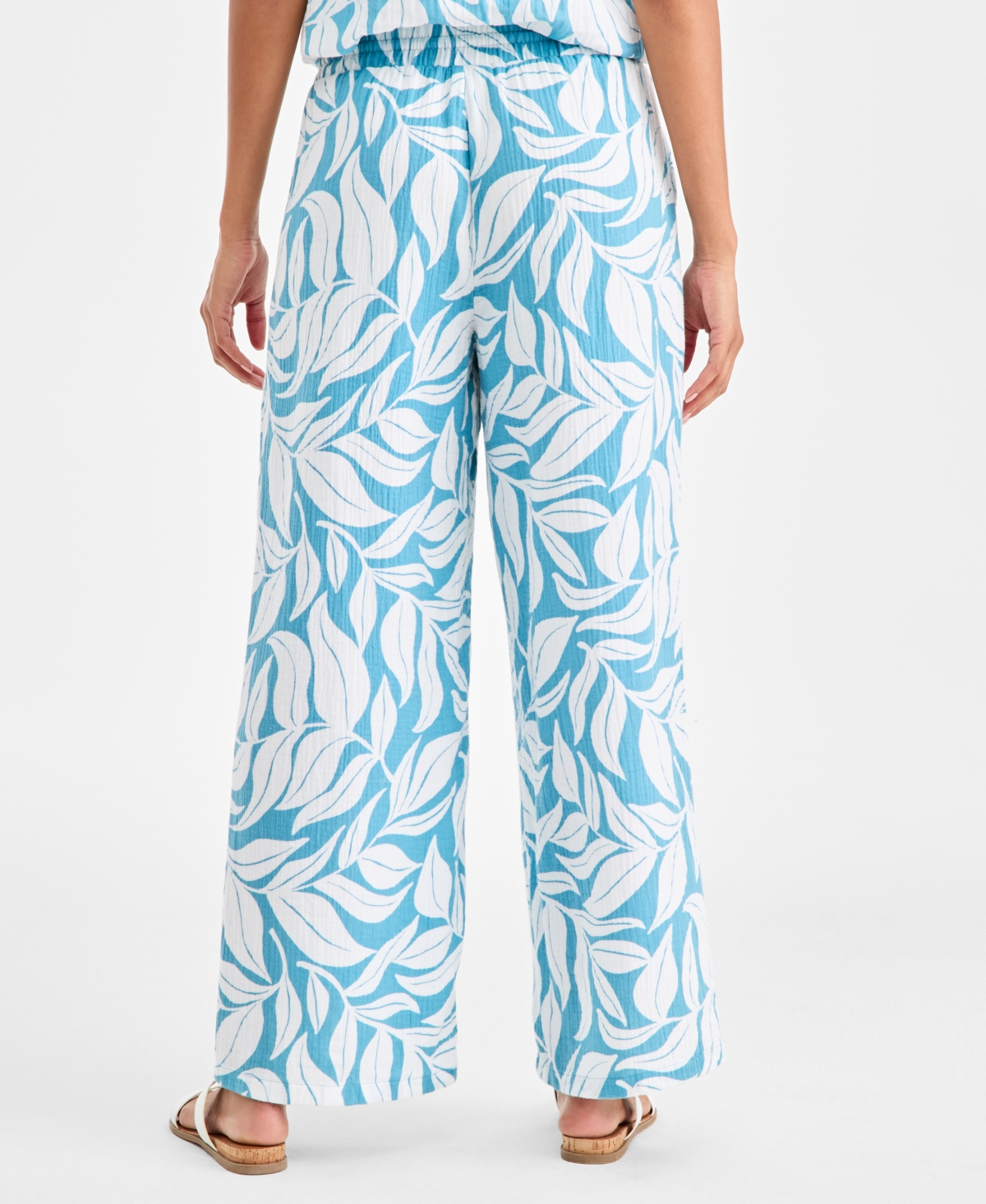 Style & Co Women's Printed Cotton Gauze Pull-On Pants, Macy's Exclusive