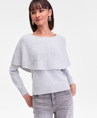 Women's Long Sleeve Cape Sweater, Macy's Exclusive