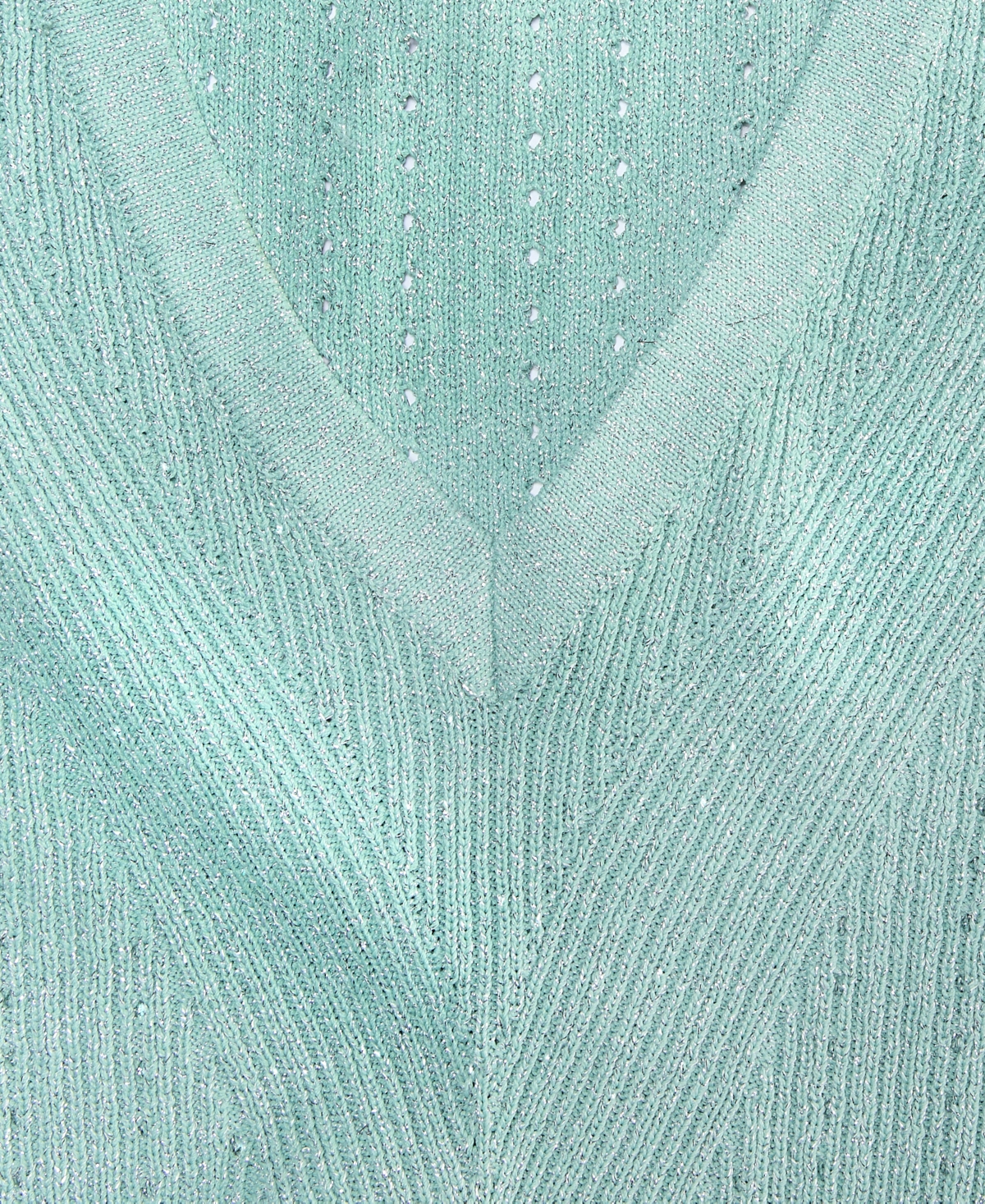 Inc International Concepts Women's Metallic-knit V-neck Sweater, Macy's Exclusive In Blue