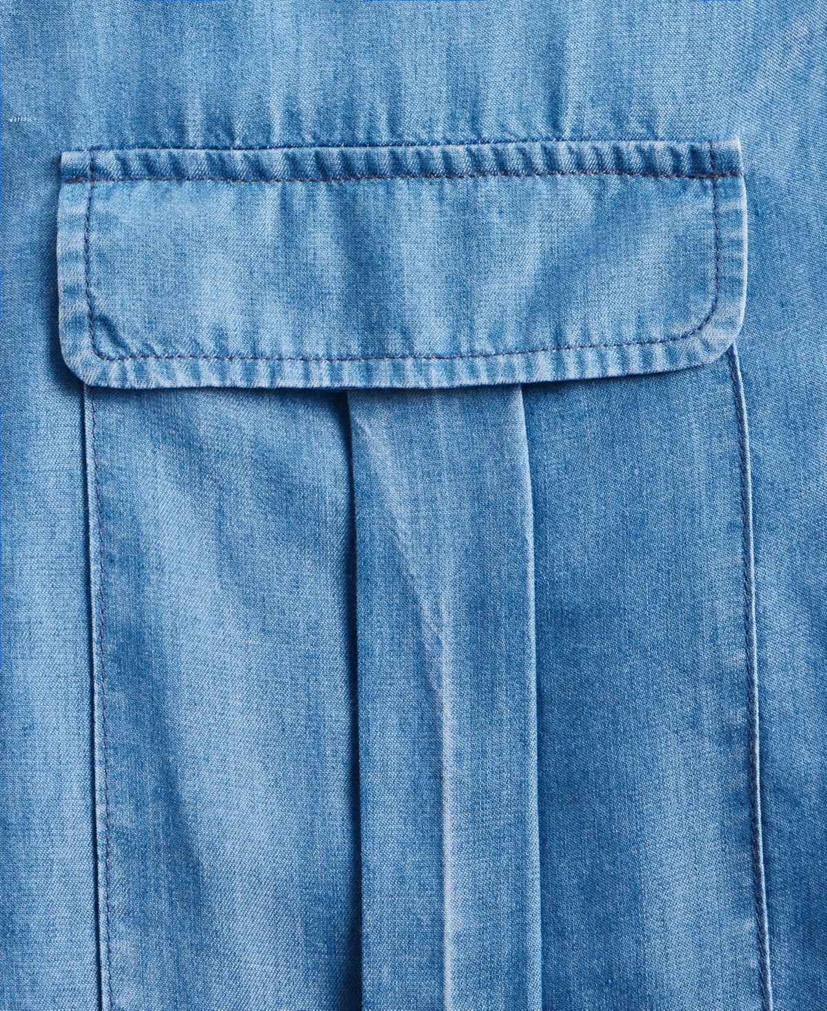 I.n.c. International Concepts Women's Extended-Shoulder Chambray Utility Shirt, Macy's Exclusive