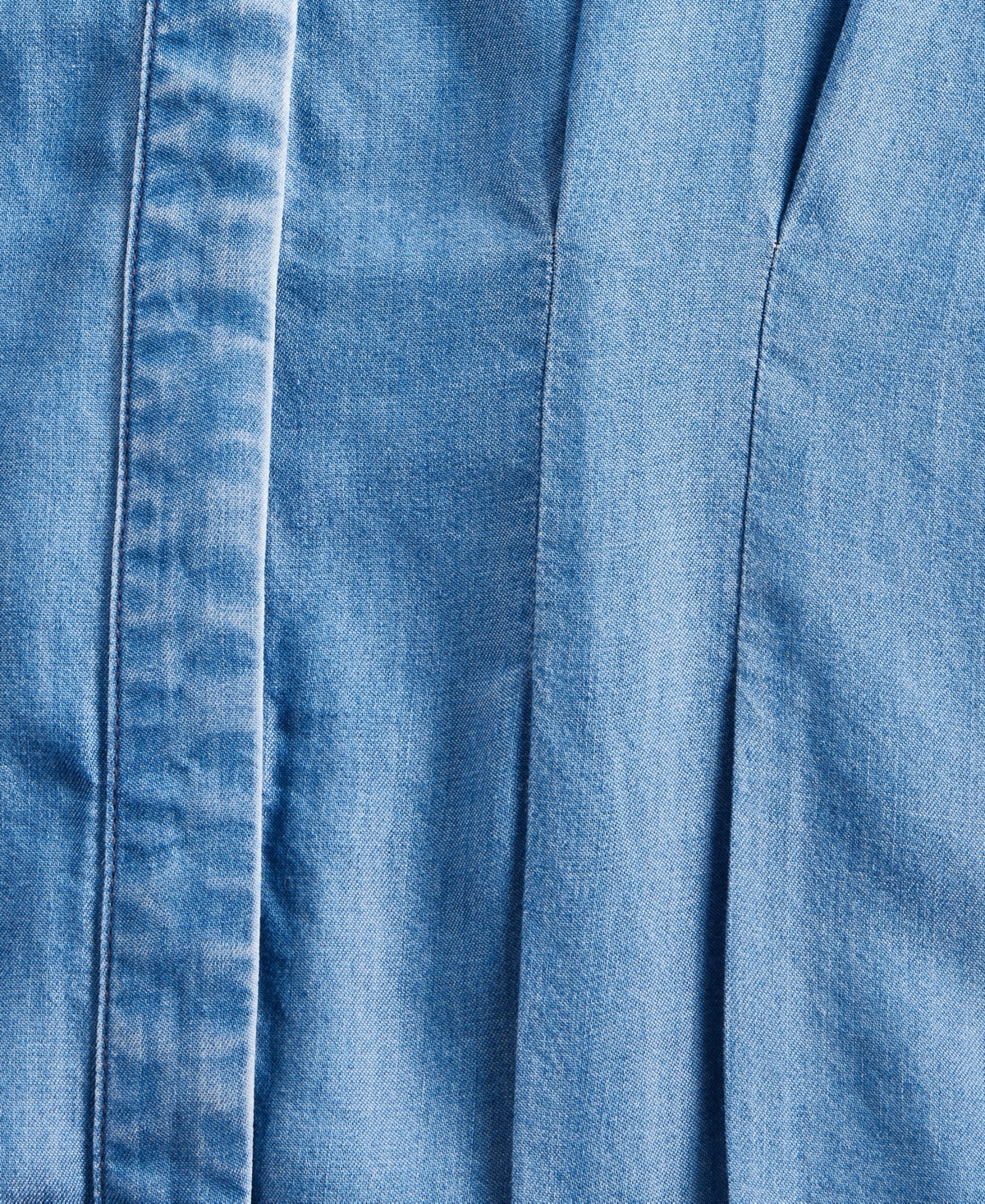 I.n.c. International Concepts Women's Chambray Seamed-Waist Sleeveless Shirt, Macy's Exclusive