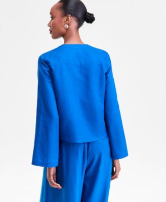 Women's Tie-Front Button-Up Blouse, Macy's Exclusive