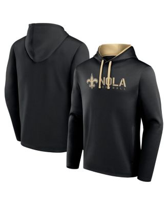 Logo Athletic - Men's Black New Orleans Saints Head Start Pullover Hoodie