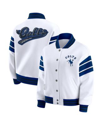 WEAR by Erin Andrews - Women's White Indianapolis Colts Full-Snap Fleece Sweatshirt Jacket