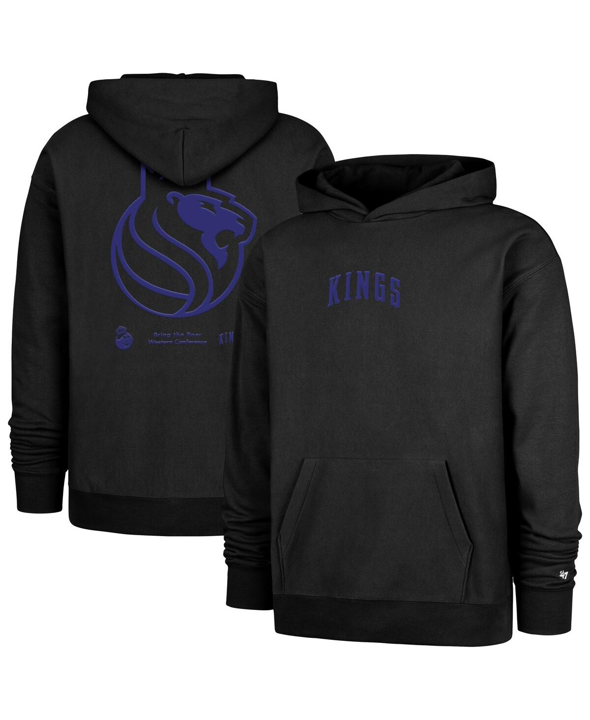 '47 Brand Men's Black Sacramento Kings 2024/25 City Edition Double Crossover Foundation Pullover Hoodie