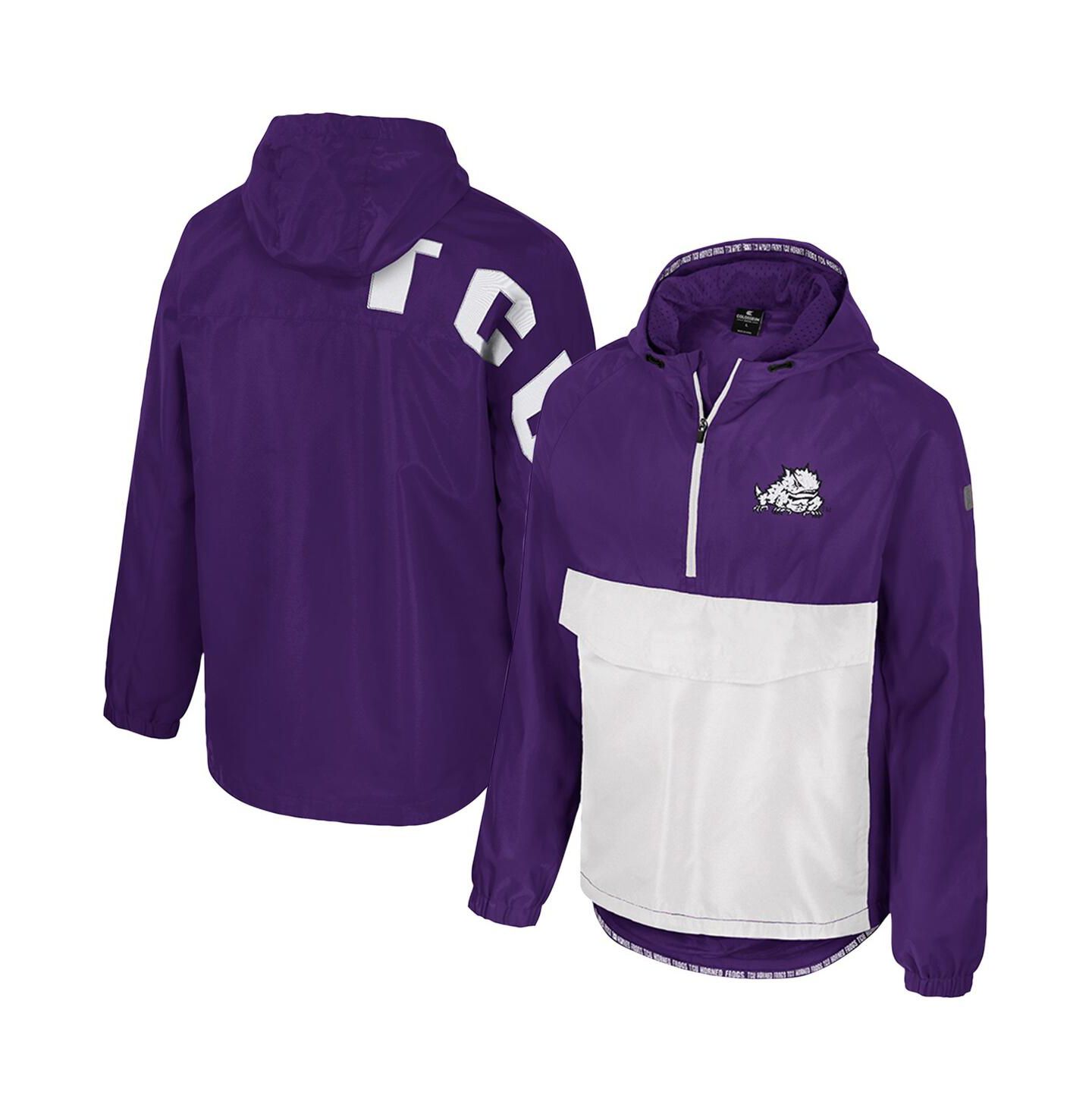 Мужская куртка Colosseum Purple TCU Horned Frogs Reloaded Anorak Half-Zip — фото 1