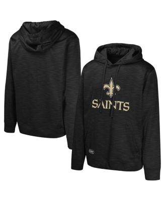 Outerstuff - Men's Black New Orleans Saints Streak Fleece Pullover Hoodie