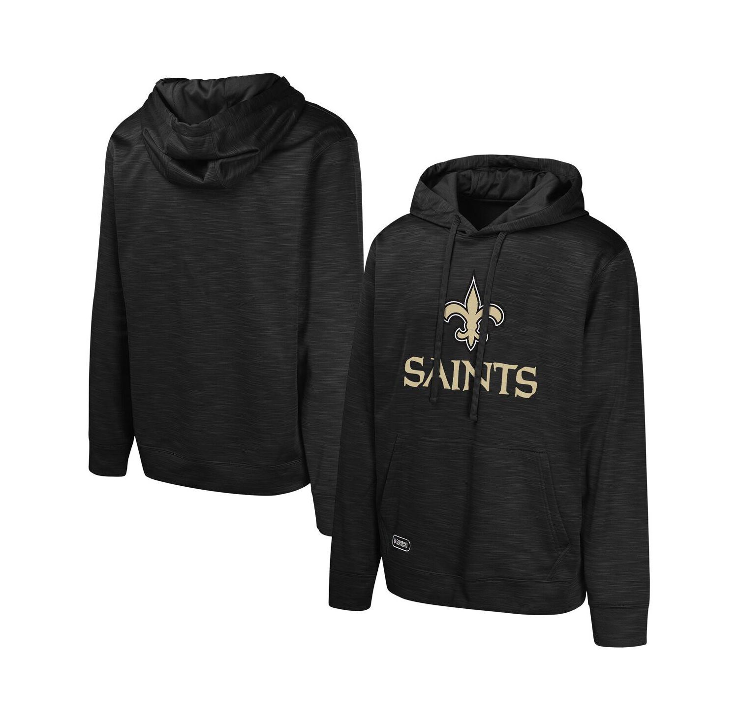 Men's Black New Orleans Saints Streak Fleece Pullover Hoodie