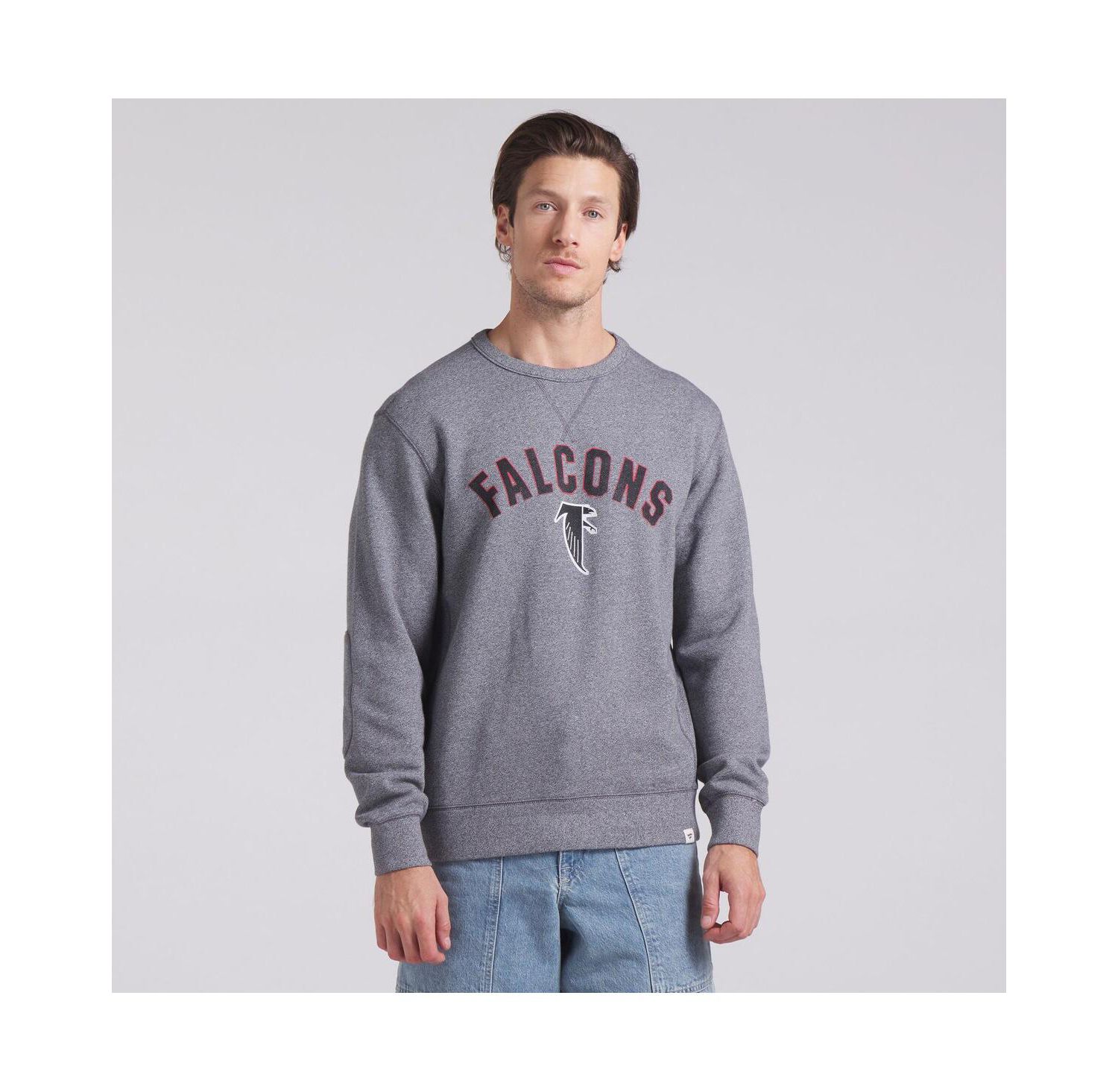 Men's Heather Gray Atlanta Falcons Loop Terry Pullover Sweatshirt