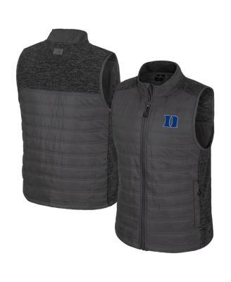 Colosseum - Men's Charcoal Duke Blue Devils Nightman Full-Zip Puffer Vest
