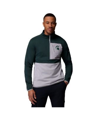 Columbia - Men's Green/Gray Michigan State Spartans Hike Omni-Wick Half-Zip Pullover Sweatshirt