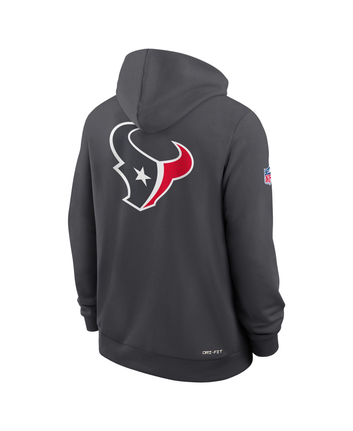 Men's Anthracite Houston Texans Sideline Standard Issue Utility Player Dri-FIT Full-Zip Hoodie
