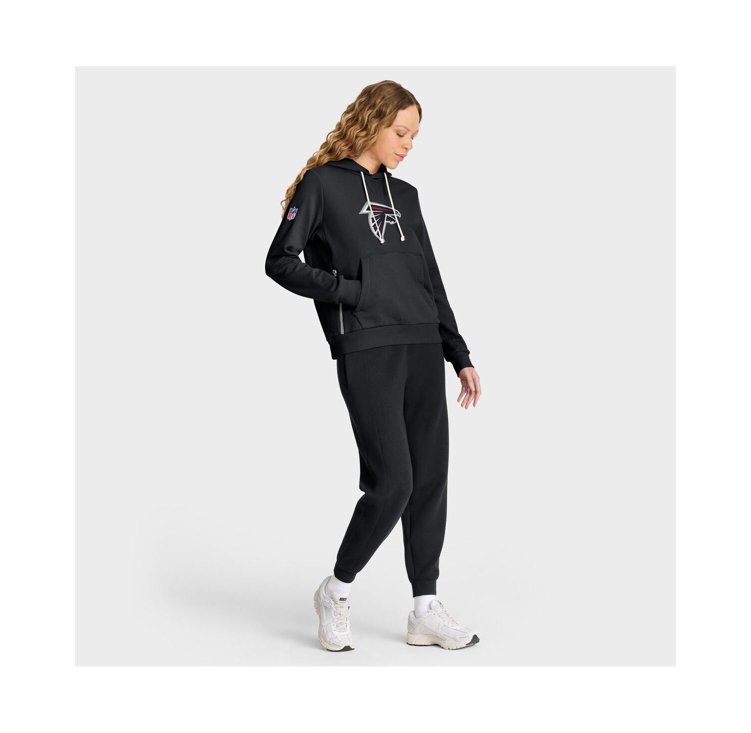 Women's Black Atlanta Falcons Sideline Standard Issue Initial Home Dri-FIT Hoodie