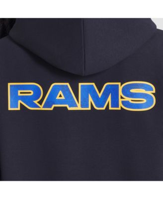 Women's Midnight Blue Los Angeles Rams 2025 Rivalries Collection Standard Issue Sideline Dri-FIT Hoodie