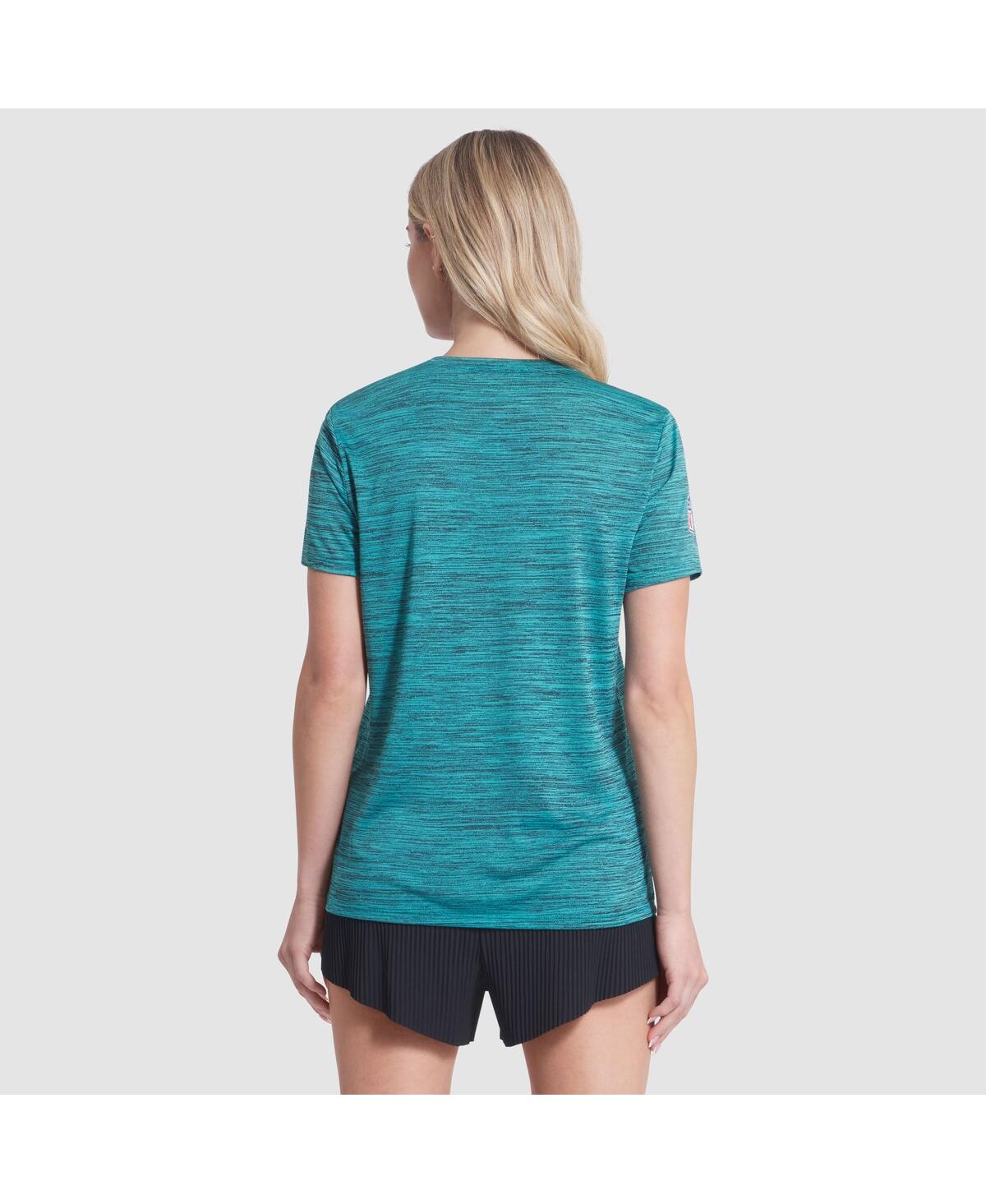 Nike Women's Turbo Green Miami Dolphins 2025 Rivalries Collection Sideline Velocity Dri-fit T-shirt In Blue