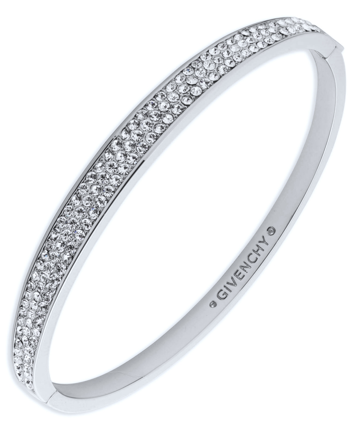 Givenchy Crystal Stone Gold-tone Bangle Bracelet In Metallic