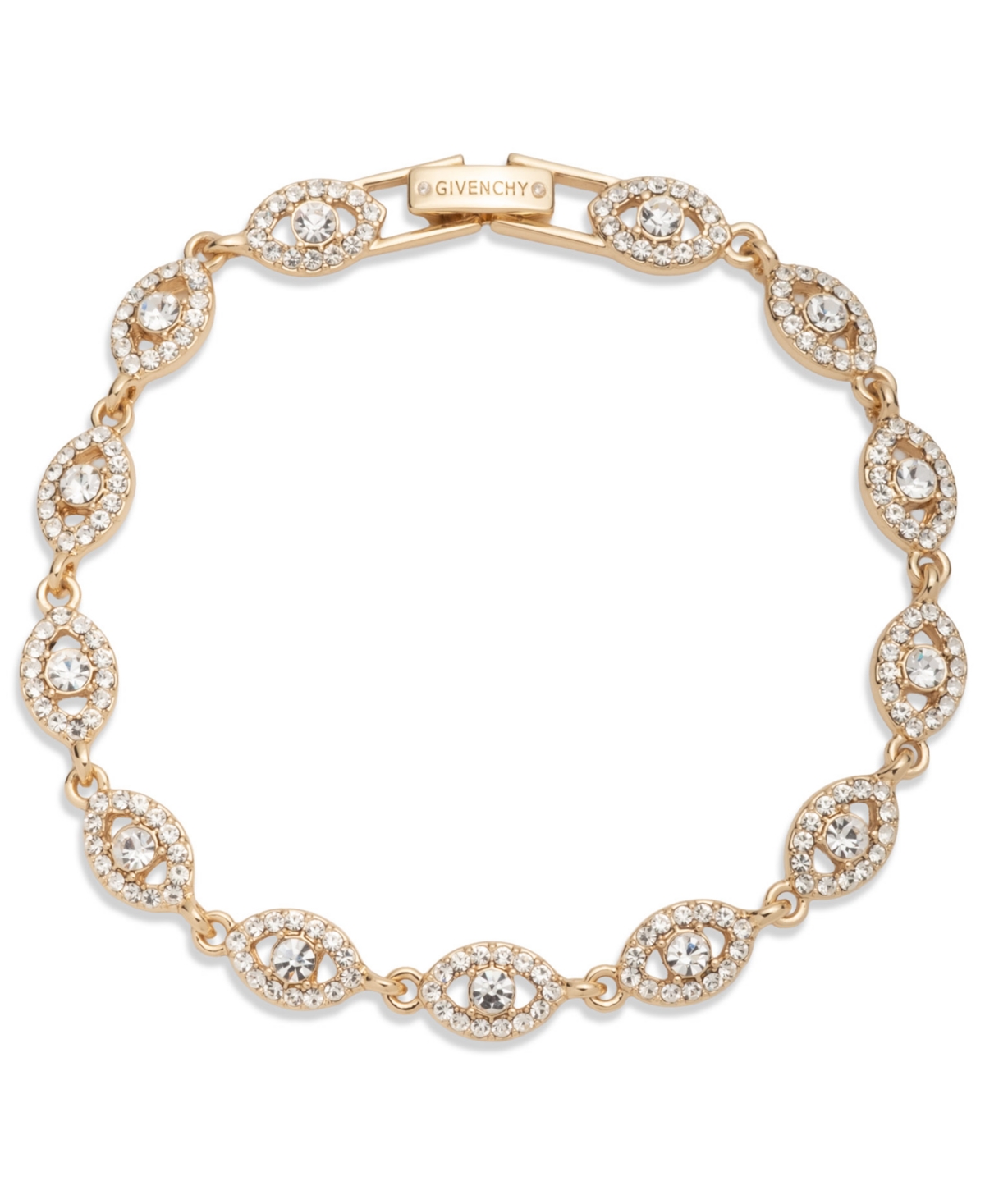 Givenchy Crystal Stone Gold-tone Flex Bracelet In Gold