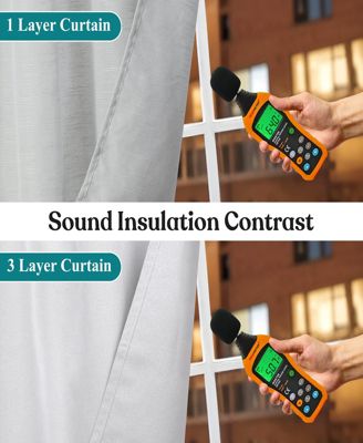 Neal 100% Blackout Solid Machine Washable Curtains, Set of 2 Panels, 52"x63